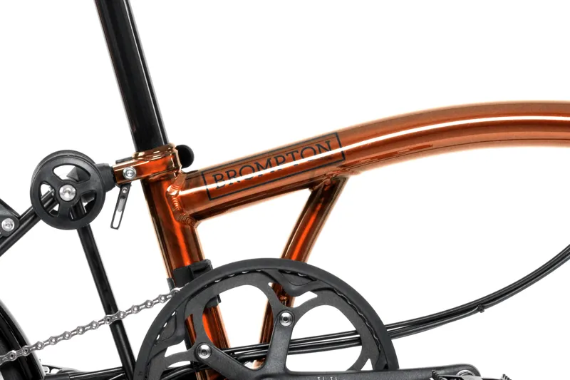 Brompton Electric P Line Urban Folding Bike 2024 in Flame Lacquer-4